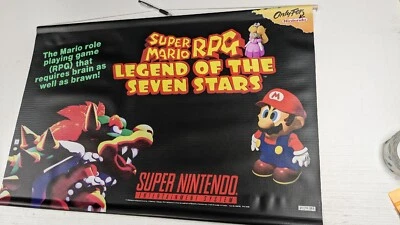 Super Mario RPG Legend '96 Vintage Style Store Banner Promo SNES Nintendo