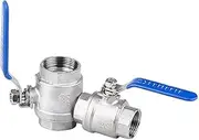 304 316 Stainless Steel BSPT 1/4" 3/8" 1/2" 3/4" 1" 1-1/2" 2' Female Ball Valve with Vinyl Handle Thread Valves(DN32,316SS Material)