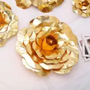 4 pcs 20" Gold Artificial Large Roses Flowers Wall Backdrop Party Wedding