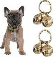 Styquenzer Copper Bell for Dog Collar, 4 PCS Brass Dog Bells Extra Loud Collar Bell for Pet Tracking Anti Lost Training Pets Pendant Accessories Anti Theft Bells for Little Dogs & Cats