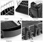 Double Tiers Dish Drying Rack Convenient Plate Cup Tray Holder for Kitchen
