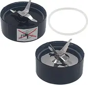 Replacement Part Ice Shaver Blade and cross blade with extra gasket,Compatible with Magic bullet Blender, Mixer, Juicer, Food Processor (Model MB1001/MB 1001B) (Stainless Steel+Plastic)