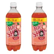 NEW‼ Big Shot PEACH Soda Beverage New Orleans 24oz. 2-Pack • NOT EXPIRED‼