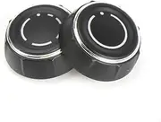 Radio Audio Volume Control Knob Dial Tuner Premium Replacement Kit Button Cover Covering Fit For Porsche Cayenne Panamera Macan 911718918 Boxster (1 Pair)