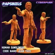Juan Fuze | Human Gunslinger | Sci Fi | Cyberpunk | Papsikels