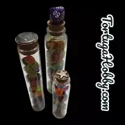 Dice Set/Counters in Glass Tube - Perfect for Unique Game Night - CCG - RolePlay