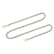 39" Purse Chain Strap with Buckles for Shoulder and Cross Body (Purple + Gold)