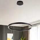 Modern LED Pendant Light 1-Ring Circular Contemporary Chandelier 23.6'' Flush Mo