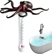 Pool Thermometer - Sealed Structure Water Temperature Thermometer | Octopus Shaped Pool Temperature Thermometer | Floating Pool Thermometers for Swimming Pools, Spas, Aquariums, Fish Ponds