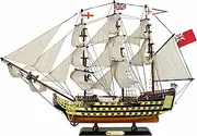 SAILINGSTORY Wooden Model Ship Decor HMS Victory 1/100 Scale Replica Ship Model Sailboat Decor