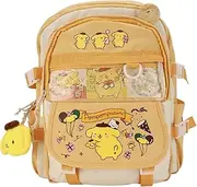 [juju GOODS] Juju Pompompurin Backpack - Cute Kawaii Anime Cartoon Accessories - Adorable Bags for Anime Fans