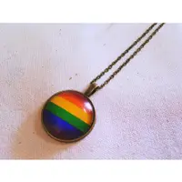 在飛比找蝦皮購物優惠-【寶來塢】六色彩虹古銅色項鍊 婚姻平權 同性婚姻 LGBT 