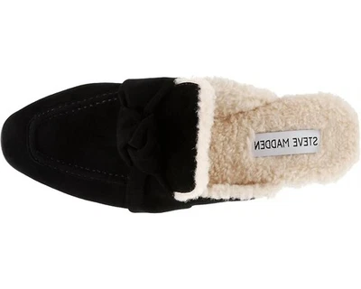 Steve Madden Women's Chart Loafer Flat Mule Black