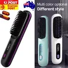 Portable Mini Straightener Brush Rechargeable Negative Ionic Straightener Comb