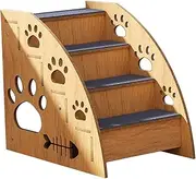 Fzaqwen Pet Steps for Dogs and Cats Wooden Ladder for Small Animals, 4 Floors