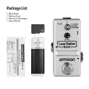 Ammoon Loop Station Mini Guitar Looper Effect Pedal Recording Time True Bypass