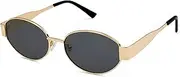 [4Flaunt] Retro Oval Sunglasses For Women & Men | Trending, Stylish & Durable Metal Frame Vintage 90s Sunglasses With UV 400 Protection Lenses