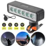 Bicycle Headlight Mountain Bike Front Light LED Torch USB Rechargeable with Horn
