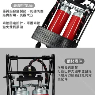 【立達】高壓打氣筒 打氣機 台灣製 腳踩式 腳踏車打氣 雙筒打氣筒  充氣機 汽機車輪胎打氣機【G23】