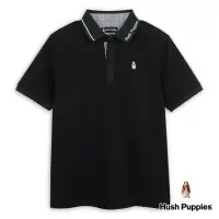 在飛比找momo購物網優惠-【Hush Puppies】男裝 POLO衫 素色品牌英文刺