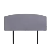 Linen Fabric Double Bed Curved Headboard Bedhead - Slate Ash