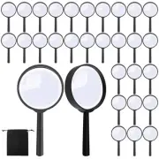 48 Pack Handheld Magnifier Plastic Magnifying Glass for Reading Jewelry Home ...