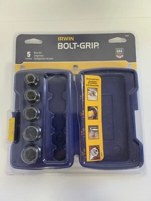 IRWIN 394001 BOLT-GRIP 3/8 in. Drive Steel Assorted Size Bolt Extractor Set