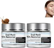 Snail Mucin 92% Moisturizer Daily Face Gel Cream, Snail Mucin Cream Daily Repair Face Gel Cream, Anti-Aging, Firming, Correct Discoloration, for Women Men (2 Pcs)