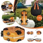 Propane Gas Camp Stove ... Upgraded 2 Burner Foldable H6E2 Stove Camping A3Y9
