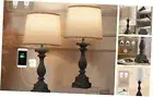 Upgraded Touch Lamps for Bedroom Set of 2,Bed-Side Table Lamps Black-2 packs