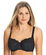 Freya Fancies Underwired Balcony Bra - Black (Size 12JJ)
