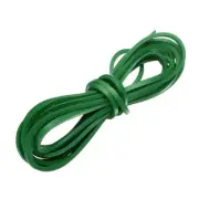 Flat Leather Cord, 3.3 Yard 3mm Leather String Strips for DIY Crafts Deep Green