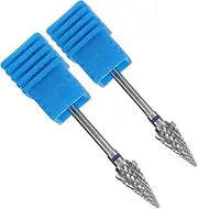 IWOWHERO 2pcs Nail Polish Tool Art Drill Bits Nail Art Bits Nail File Bits Pedicure Bits Polish Drill Bits Drill Bits Head Manicure File Bits Cuticle Drill Bits for Manicure