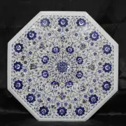 Lapis Lazuli Stone Inlay Work Entryway Table for Office Marble Coffee Table Top