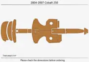 2004 COBALT 250 Cockpit Swim Platform EVA Pads Foam Teak Deck Faux Flooring Mat