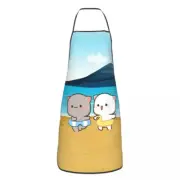 Funny Cooking Master Apron Men Women Unisex Kitchen Chef Mochi Cat Tablier H