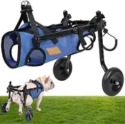 Adjustable Dog Wheelchair, Lightweight Dog Scooter for Back Legs, Max 11 Pound Dogs, Wheelchair for paralyzed Injured Lame Disabled Handicapped Dogs (M)