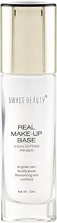 Green Velly Beauty Real Makeup Base Hightlighting Primer| Skin-Hydrating Poreless Primer with Natural Glow Finish for Face Makeup |Shade - Natural Tint, 32Ml