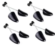 4 Pairs Black Mens Plastic Adjustable Adult Shoe Tree Stretcher Boots Holder ...