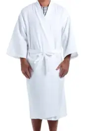 Bathrobe Luxury Waffle Cotton 5-star hotel quality 'One Size Fits Most' (Size 1)