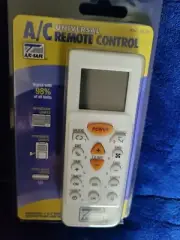 AC UNIVERSAL REMOTE CONTROL AC-SAFE WINDOW/PORTABLE UNITS AC-RC01 NEW