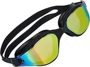 Large View Goggles - Silicone Waterproof Electroplated Goggles | Anti-Fog Large Frame Goggles For Water Sports HD Waterproof Swim Eyewear