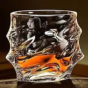 Glass Whiskey Glasses, Old Fashioned Whiskey Glasses, 10 Oz Rocks Barware for Liquor and Cocktail Drinks, Birthday Gifts Ideas for Him, Dad, Husband, Friends