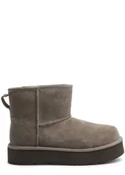 Ugg Kids Classic Platform Mini Suede Ankle Boots (IT31-IT38) - Grey US13 (IT31/ UK12 KIDS)