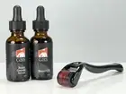 3PC Beard Mustache Growth Derma Roller For Hair Loss Growth Serum & Growth Oil