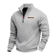 Men's Sweatshirt Quarter Zip Sweatshirt Apricot Black White Wine Red Half Zip Plain Sports Outdoor Daily Holiday Polyester Streetwear Basic Casual Spring Autu