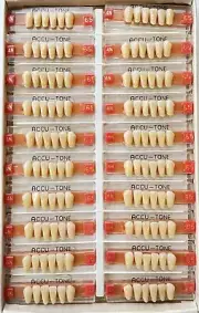 Acrylic Resin False Teeth Accu-tone Anterior lower A3-4N dentures box -120pcs
