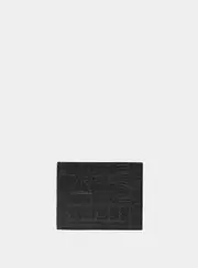 GUESS Men's Black Logo Coso All Over Embossed Wallet