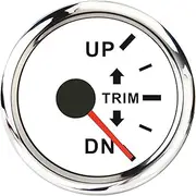 52mm Trim Gauge 0-190 ohm for Boat Outboard Engine up-DN Right Side Trim Meter with Red Backlight 12V/24V Stainless Steel Bezel (Color : WS-Right)