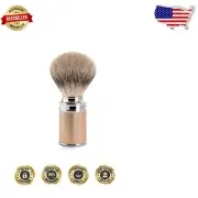 Eco-Friendly Rosegold Silvertip Badger Brush - A Luxurious Grooming Essential